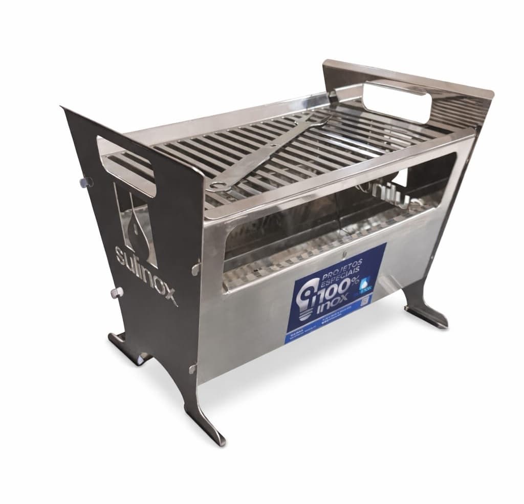 Churrasqueira INOX portátil compacta -SULINOX